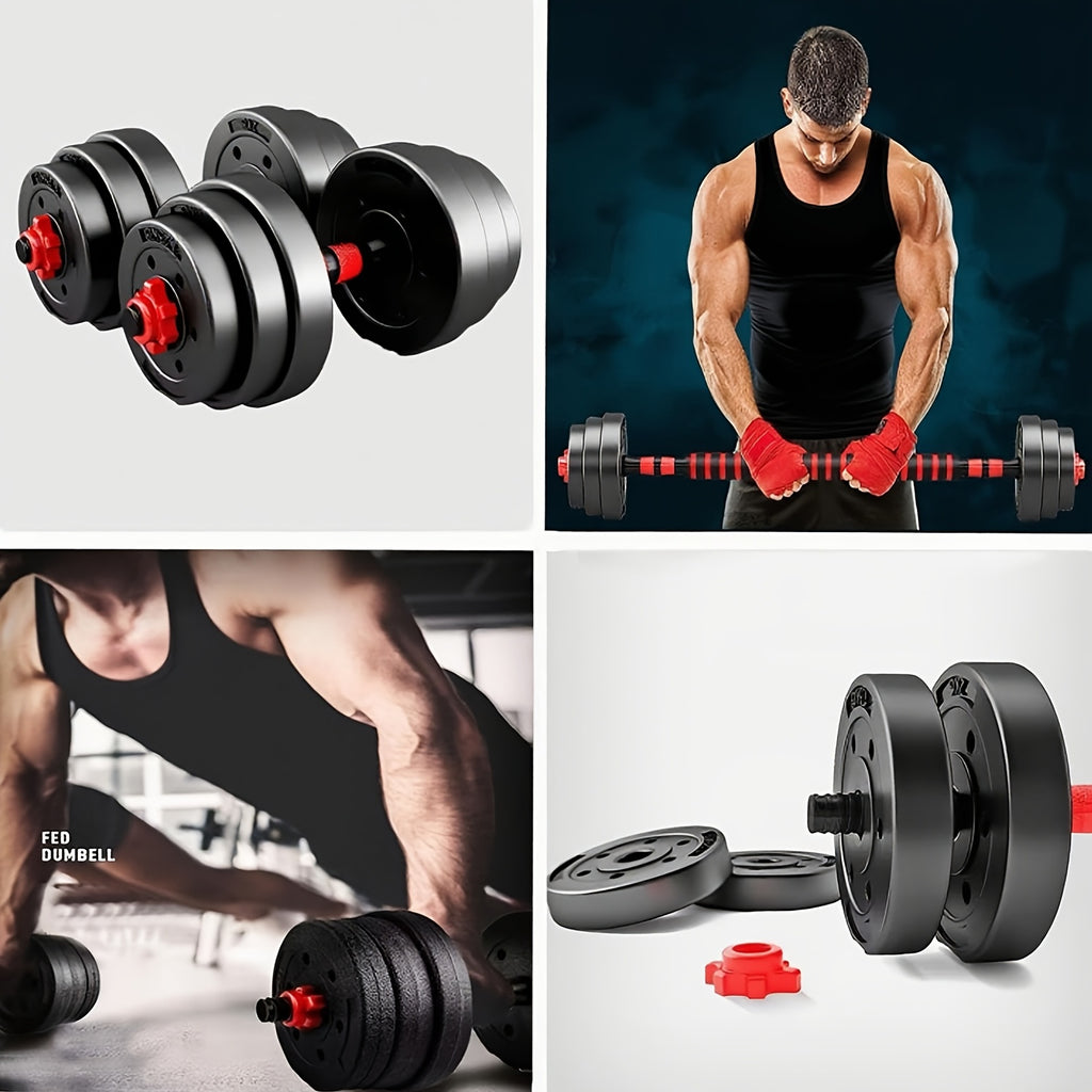 Adjustable Dumbbells, 44Lbs Free Weight Set with Connectors, 3-In-1 Dumbbell Set Can Be Used As Barbells, Kettlebells, Push-Up Racks for Home Gym Fitness Workouts, for Men/Women