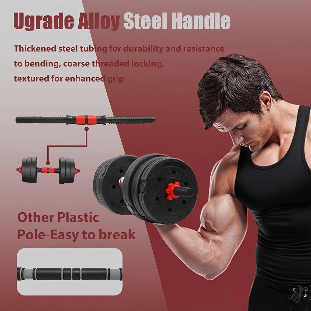 Adjustable Dumbbells, 44Lbs Free Weight Set with Connectors, 3-In-1 Dumbbell Set Can Be Used As Barbells, Kettlebells, Push-Up Racks for Home Gym Fitness Workouts, for Men/Women