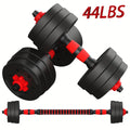 Adjustable Dumbbells, 44Lbs Free Weight Set with Connectors, 3-In-1 Dumbbell Set Can Be Used As Barbells, Kettlebells, Push-Up Racks for Home Gym Fitness Workouts, for Men/Women