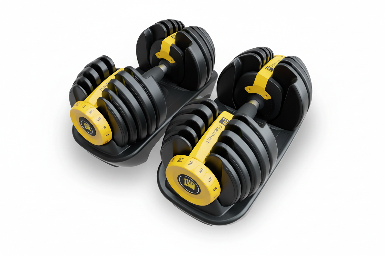 Premium Adjustable Dumbbells - 5-52.5 lbs